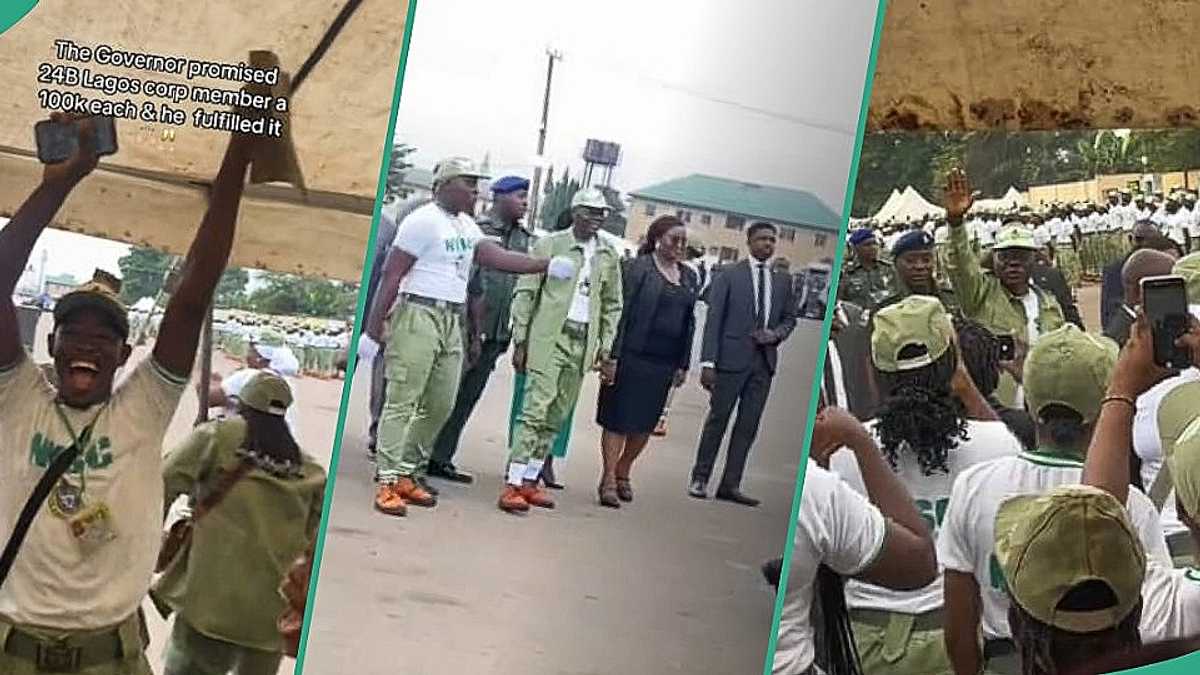 Watch video of corps members' reactions after getting a whopping sum of N100k alert