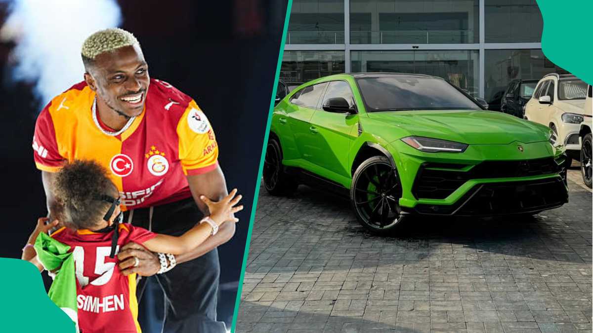 Video: Victor Osimhen spotted in Lagos with 2 Lamborghini Urus, Rolls-Royce Cullinan and Tesla Cybertruck