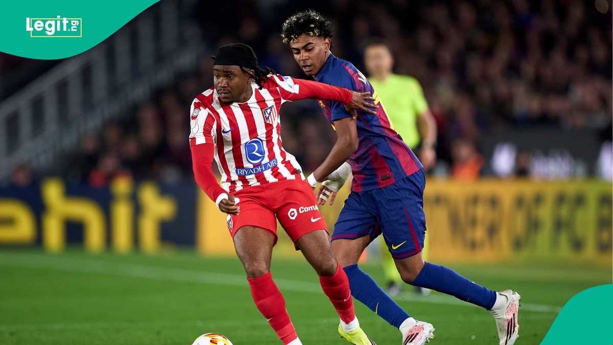 Watch: Lookman dribbles Lamine Yamal with filthy skills during Barcelona vs Atletico