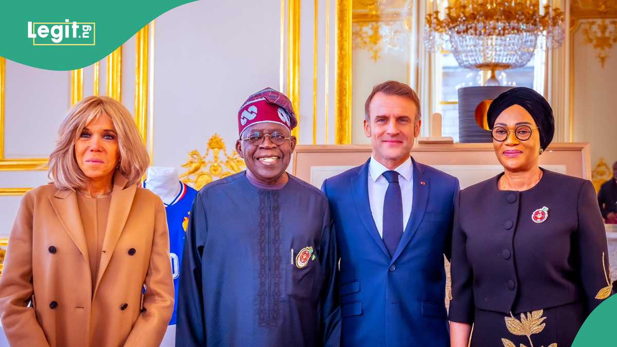 Nigeria-France ties: Tinubu's wife presents Macron, First Lady with specially crafted calabashes