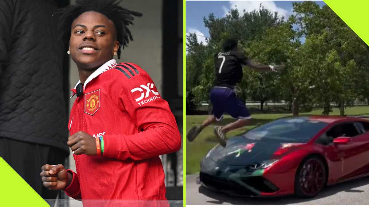 IShowSpeed Shares Video of Him Jumping Over Speeding Ronaldo-Themed Lamborghini.