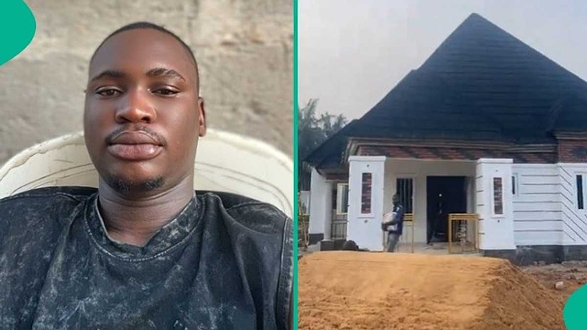 Watch video as Nigerian man shares how long it took him to build fine bungalow