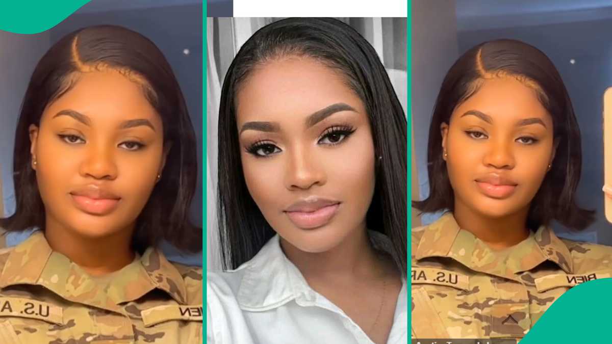Promoted Lady Beautiful Lady in US Army Shares Her Joy After Getting Promoted, Shows ...