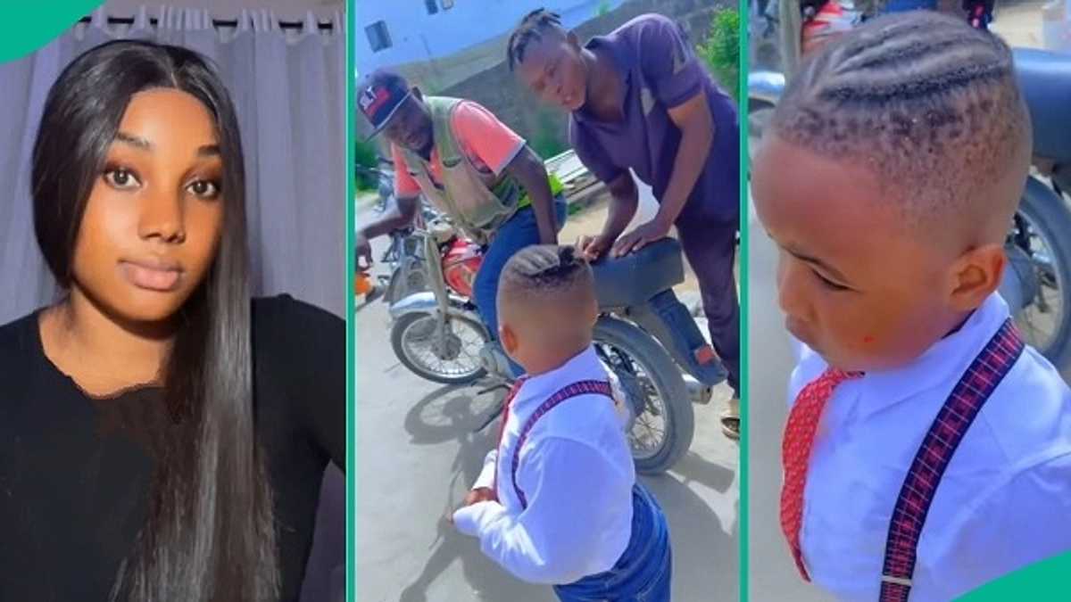 Watch trending video as little boy with steeze vehemently refuses to enter okada with aunt
