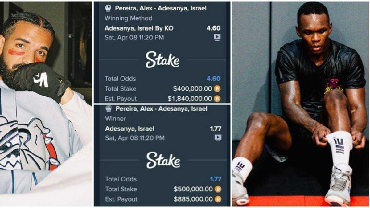 UFC 287: Drake Cashes out Big as Nigeria’s Israel Adesanya Defeats ...