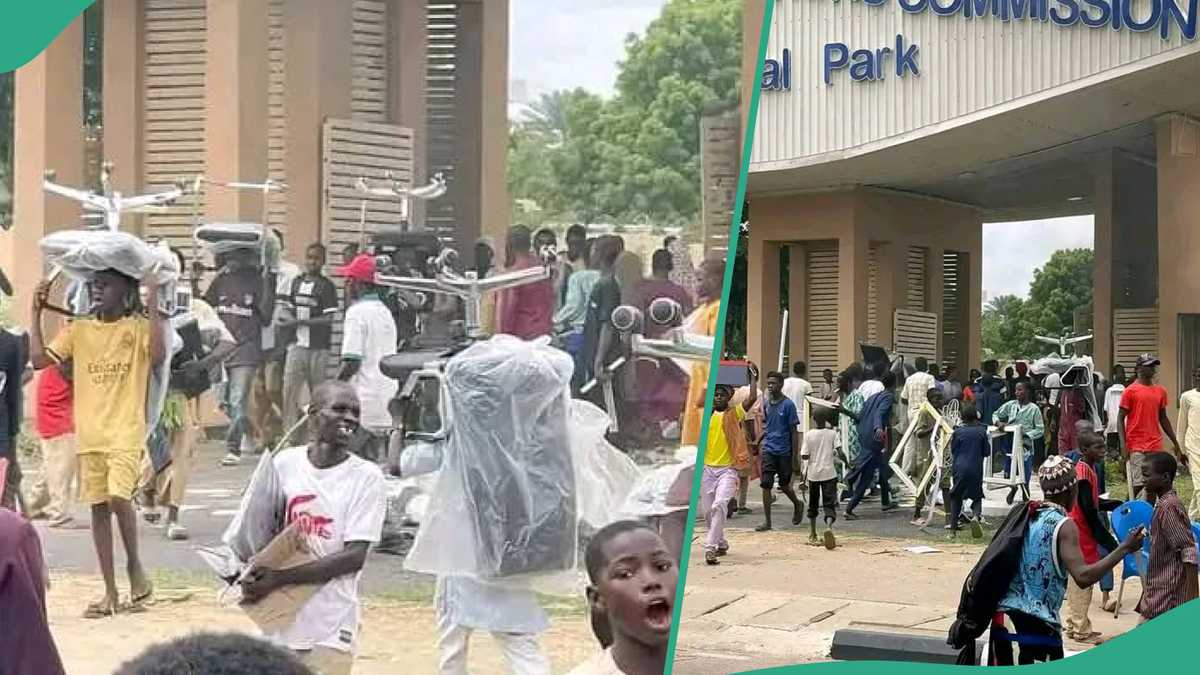 BREAKING: Bloody protest in Kano, public complex, filling station burnt down