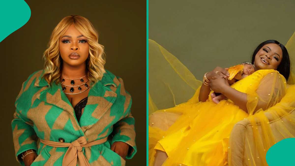 Dayo Amusa shares classy photos of herself and son, fans react (photos)