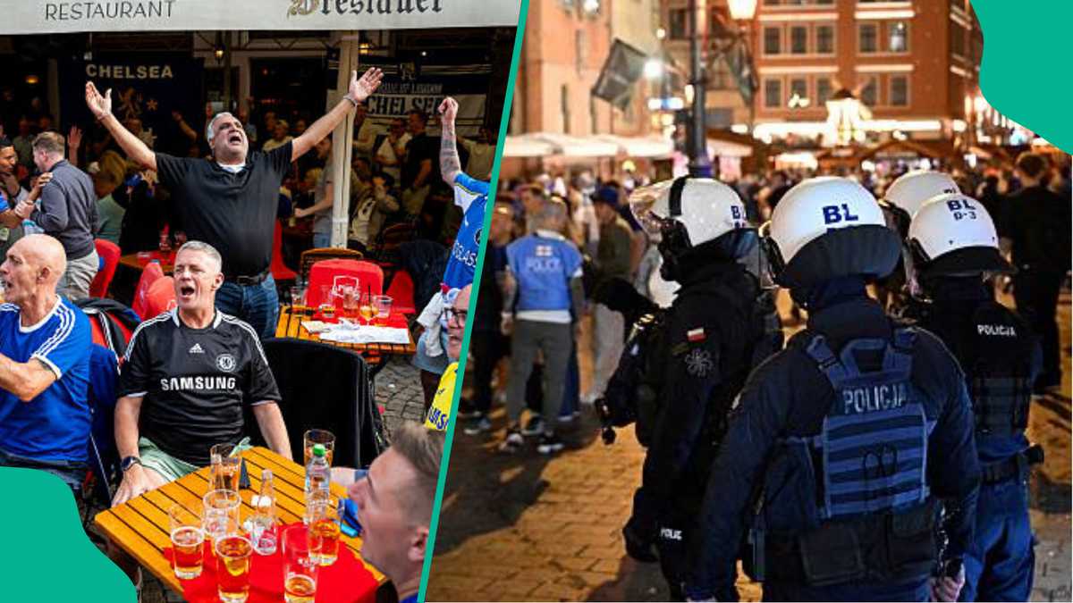 Chelsea and Real Betis supporters clash with police before crucial Conference League final