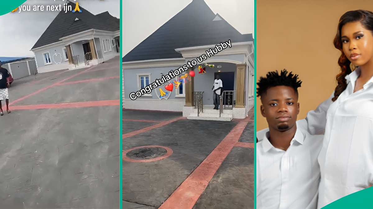 legit.ng - Victoria Nwahiri - 'Latest house owner': Lady who just got married flaunts husband's new building