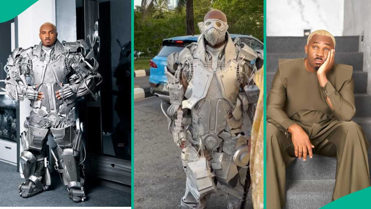 Drama at AMVCA 2025 as Pretty Mike appears in Iron Man-style suit, laments: "I no fit pee"