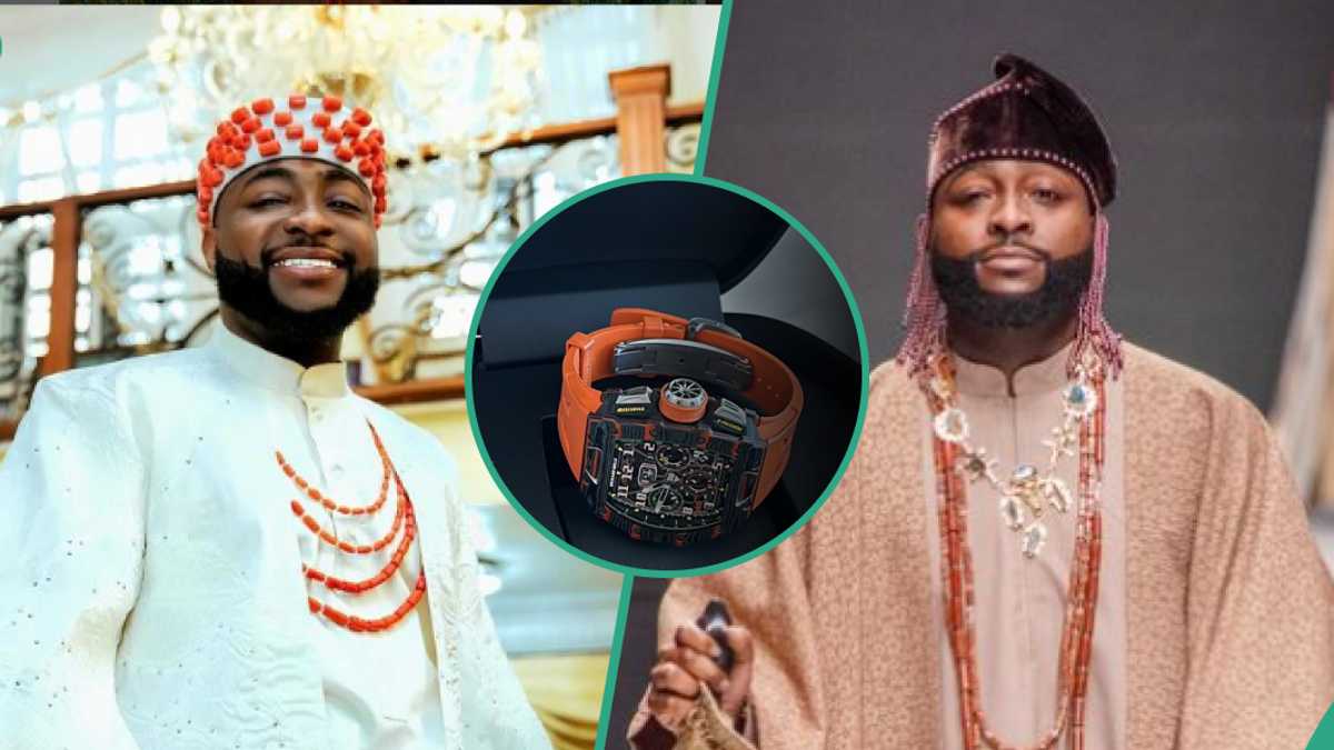 Davido spurges N875m on Richard Mille watch amid viral controversial interview, Nigerians react