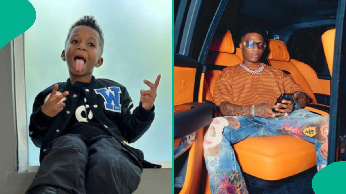 Checkout this video of Wizkid's son Zion rapping Central Cee's Band 4 Band word for word that impressed fans