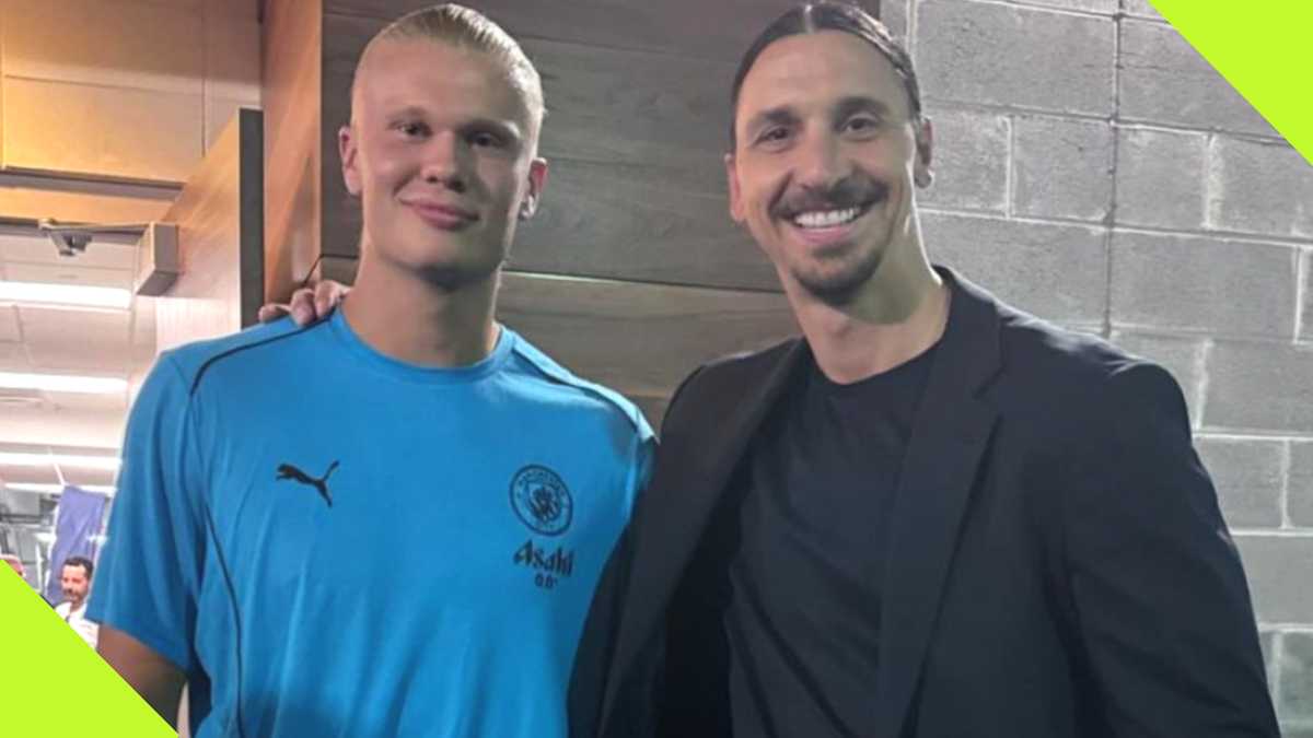 Zlatan Ibrahimovic brags about looks as he strikes pose with Haaland: 