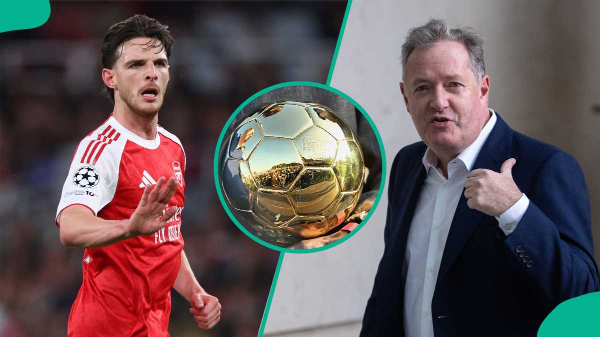 Piers Morgan tips Declan Rice for 2026 Ballon d'Or after helping Arsenal reach Champions League final