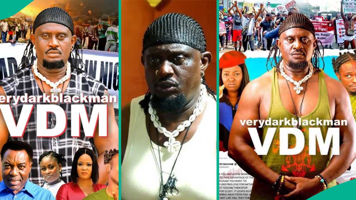 Nollywood releases 'Verydarkblackman' movie, trailer triggers reactions: "Let's not get VDM angry"