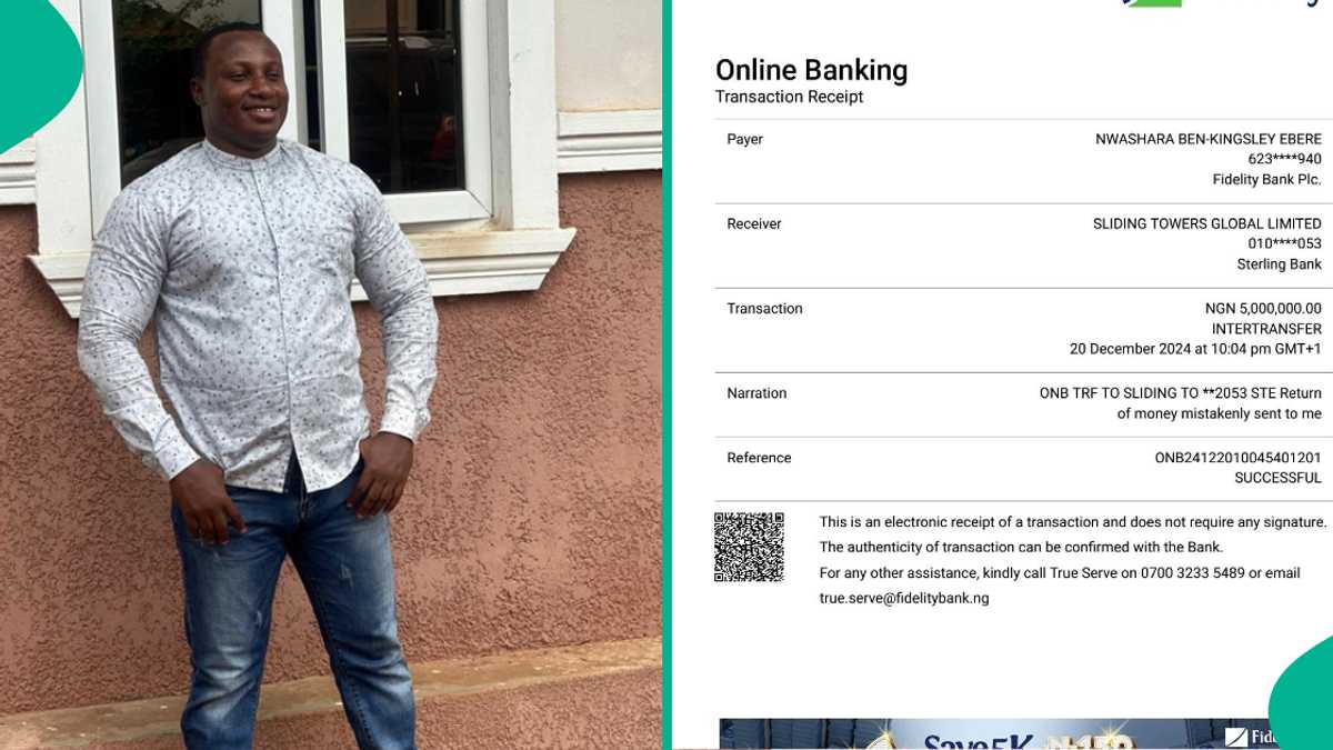 Man goes viral for sending back N5 million credited to his account by mistake