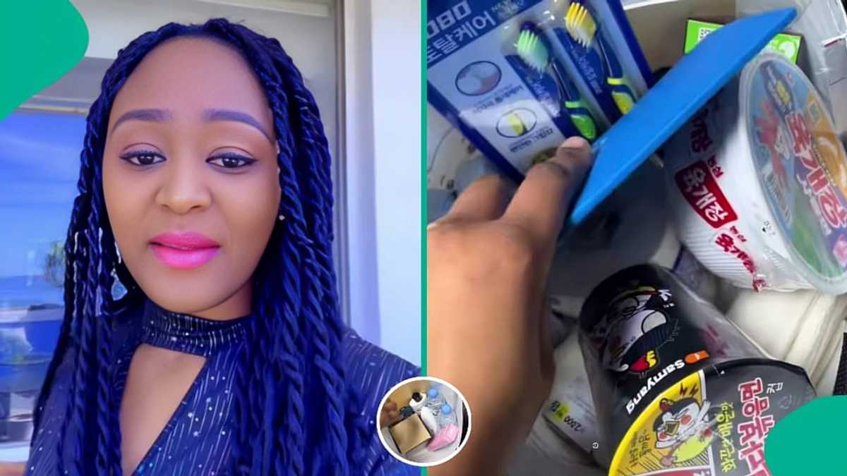 Lady receives many items from university as welcome package, posts it online