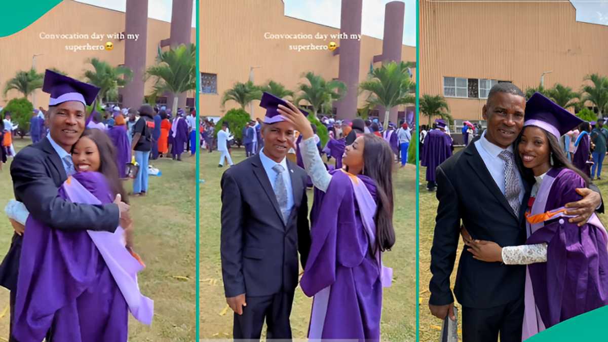 Watch sweet video of UNIBEN graduate and her father on Convocation Day