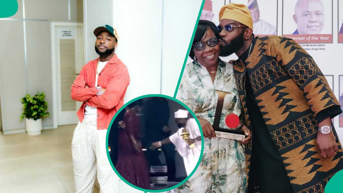 Image for article Headies 2025 Sweet Moment Davido Ignored Odumodu to Present Next Rated Award to His Mum Goes Viral
