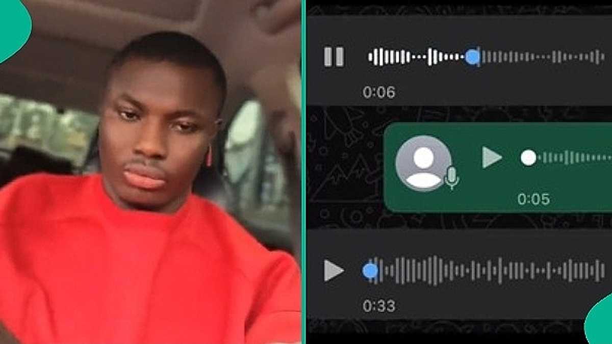 Read trending post as man shares voice note he received from girl who came to his house