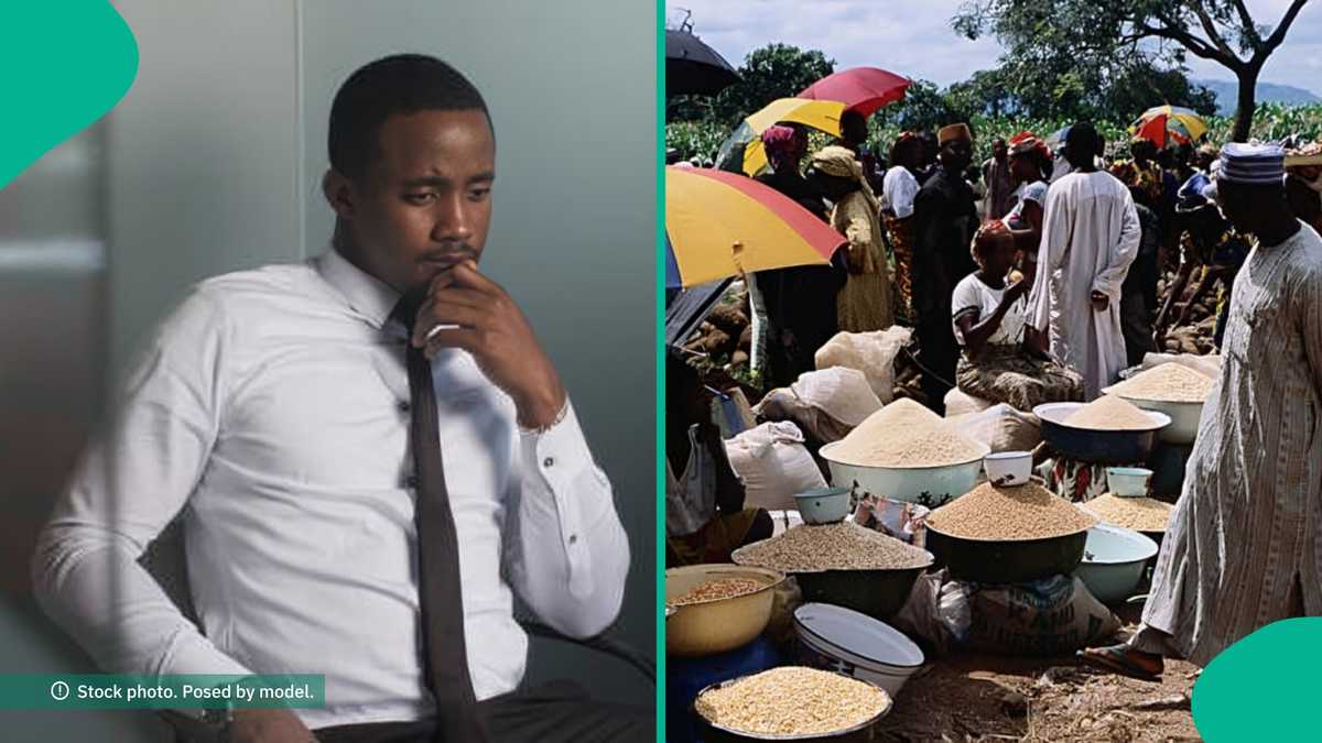 Man cries out after seeing yam sold in pieces at popular Nigerian market, shares photo