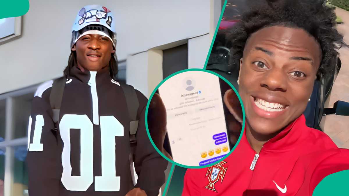 Dancer shares his Instagram chat with IShowSpeed before streamer visited Nigeria, raises questions