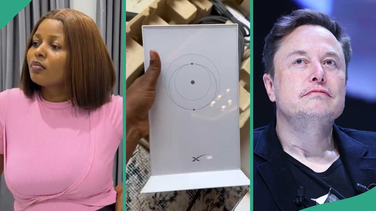 Video: This Nigerian lady has installed Elon Musk's fast internet system, you need to see it