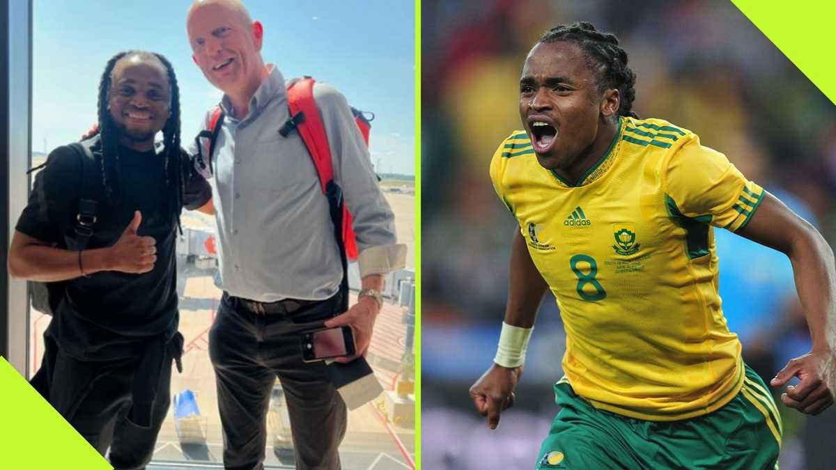 Siphiwe Tshabalala: Kaizer Chiefs legend meets Peter Drury 14 years after World Cup epic commentary