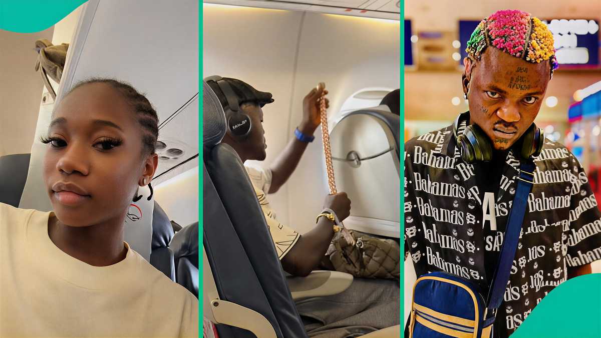 Lady posts video showing Portable's unexpected move onboard a plane