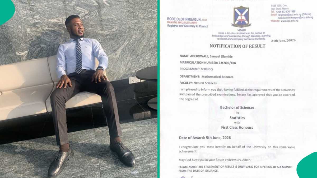Joy as Access Bank worker eanrs degree from Ajayi Crowther University, posts his result