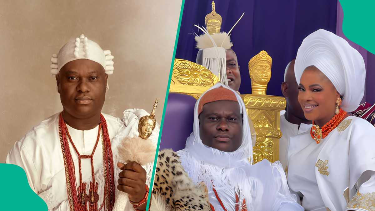 Olori’s photo with Ooni of Ife at Olojo festival sparks reactions online