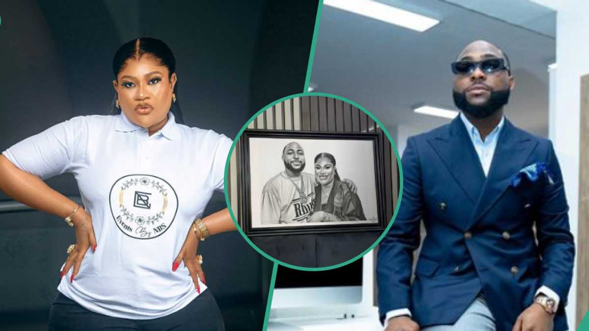 See what Nkechi Blessing recently did with Davido’s portrait in her room (video)