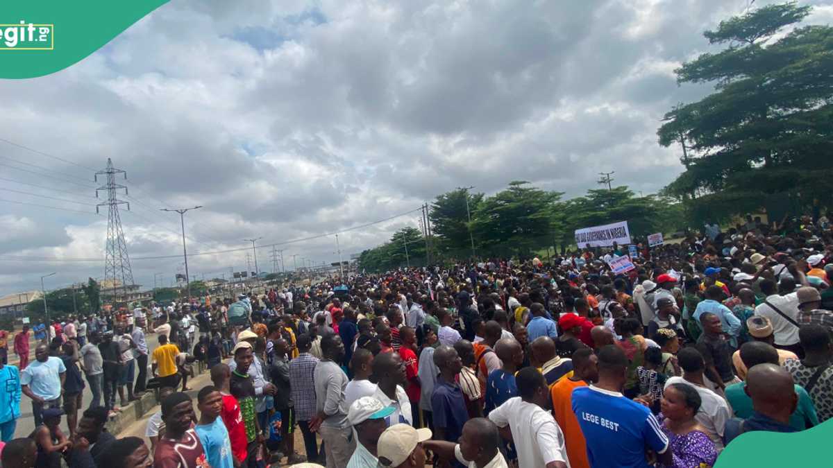 Trending video: Thugs attack protesters in Lagos as police watch