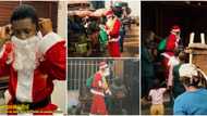 “Omo better, owo inu shaka”: Small Doctor enters market disguised as father Christmas, gifts children money