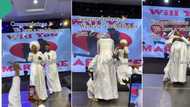 Nigerian lady finishes her 2023 on a high, gets marriage proposal from lover at church service
