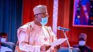 Breaking: Buhari swears-in Yakubu for another term as INEC chairman