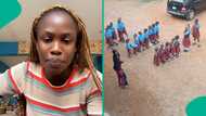 Video as lady shares how neighbour opened school in residential compound: "I no dey hear word again"