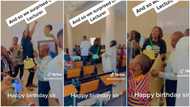 "Na good person deserve am": Students make lecturer smile, surprise him with birthday cake & music