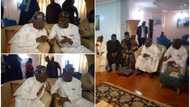 BREAKING: Suspense as Tinubu meets Obasanjo behind closed-door