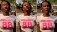"My stomach refused to come out": 5 months pregnant lady displays flat tummy in video