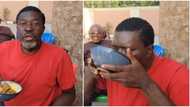 Don't be forming, just be local when you get to village: Kanayo O Kanayo declares as he drinks soup from plate