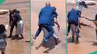 "This is true love": Video shows wife carrying husband on her back to cross a river, many react