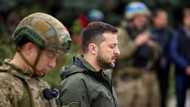 Zelensky vows 'victory' on frontline visit to liberated Kharkiv region