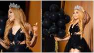 Birthday glam: Nollywood actress Regina Daniels is a goddess in black for her big day