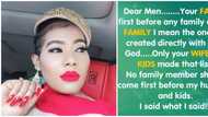 Nollywood actress says any family member who expects to come before matrimonial partner is devil's apprentice