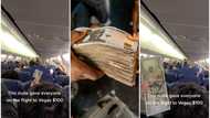 Big money spender: Man storms airplane in billionaire style, gives N42,000 to each passenger, video goes viral