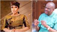 "Wike no be Churchill o": Many warn as Tonto Dikeh heavily shades Rivers governor in video, calls him Judas