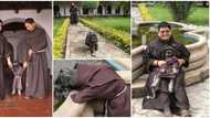 Two men adopt an abandoned dog, dress it in matching outfit as theirs, photos go viral, spark reactions