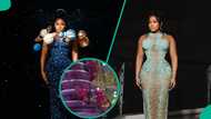 Video of Veekee James' N18million 30th b'day cake emerges online, height amazes netizens: "Vanity"