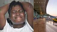 Drama as pregnant woman sees husband at airport with his side chick, video gets netizens emotional